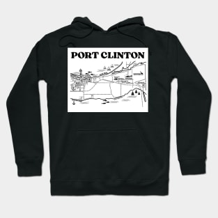 Port Clinton Map Art Hoodie